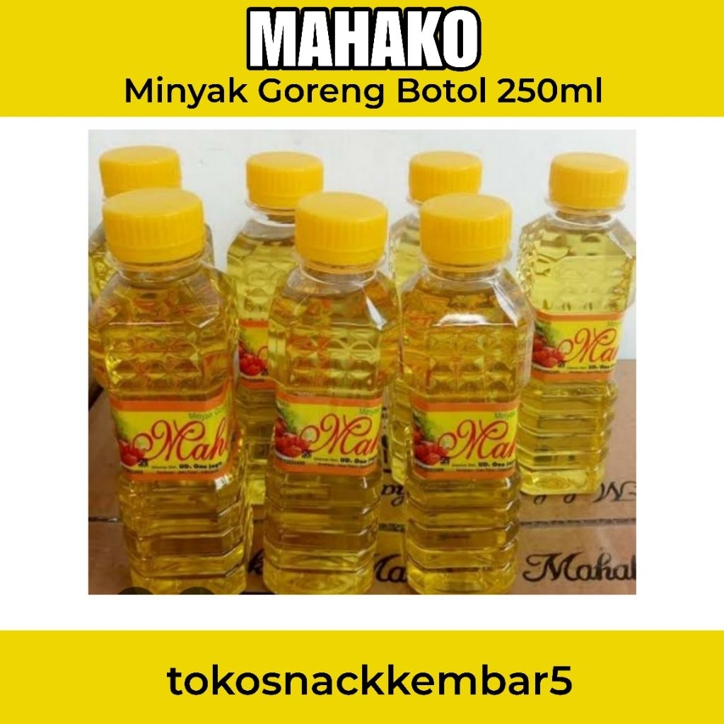 

MAHAKO minyak goreng 250ml botol perbiji
