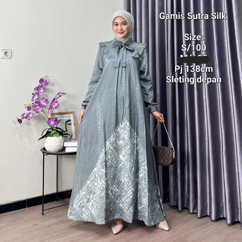 Gamis Sutra Silk Batik Pekalongan