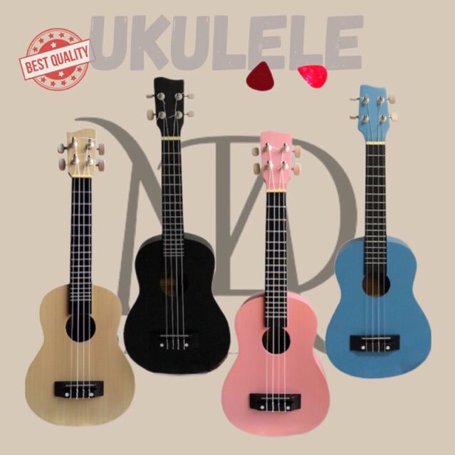 Ukulele Premium Senar 4 Nilon Cowboy Bukan bening Warna Pink Biru natural