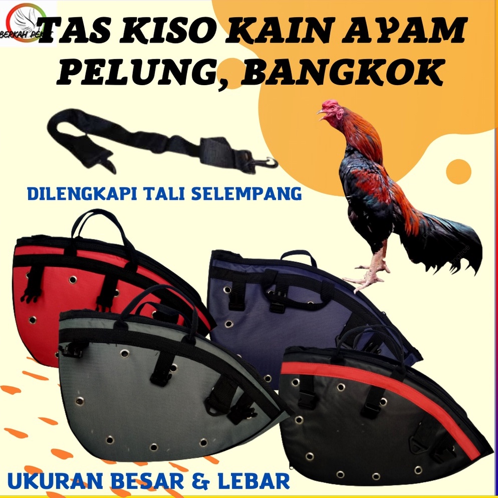 TAS KISO KAIN UNTUK AYAM PELUNG BANGKOK UNGGAS UKURAN BESAR LEBAR BAHAN TEBAL KUAT BERKUALITAS BIS D