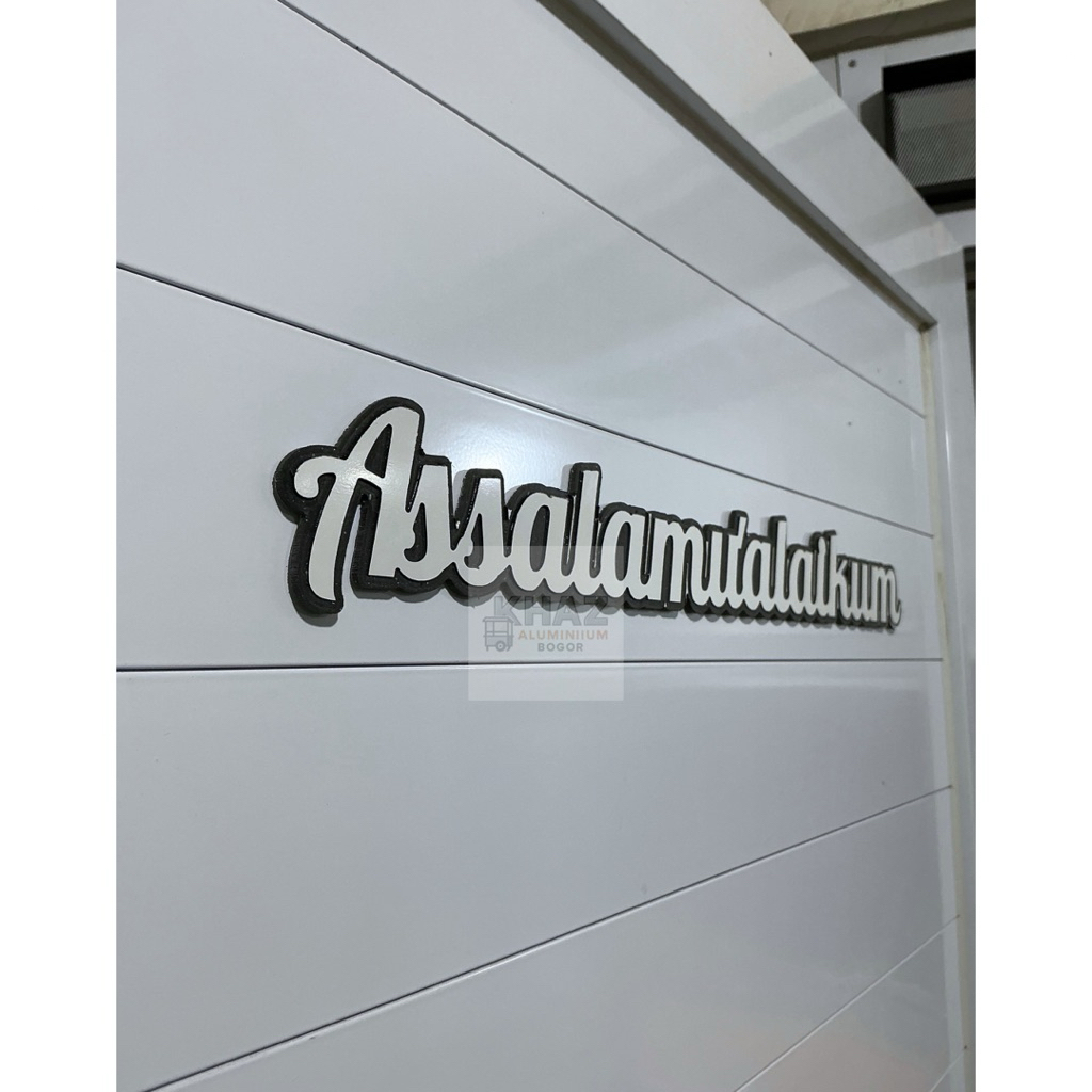 Dekorasi Pintu Tulisan Assalamualaikum | Tempelan Rumah Islami Estetik