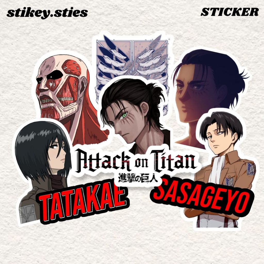 

STICKER ATTACK ON TITAN PACK AESTHETIC BRAND ANTI AIR VINYL / STIKER HELM LAPTOP HP MOTOR TUMBLR TAS KOPER
