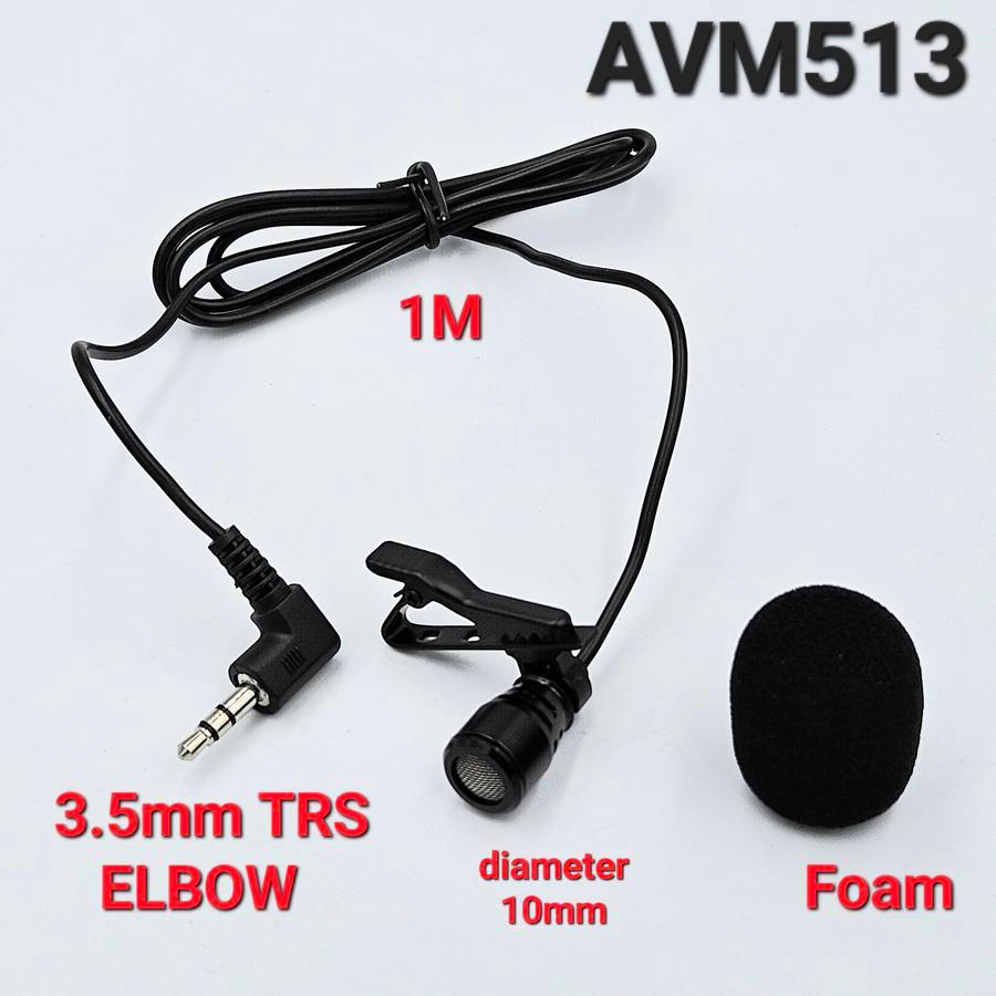 AVPRO AVM513 TRS 10mm Lavalier Microphone Prof Omni Condenser