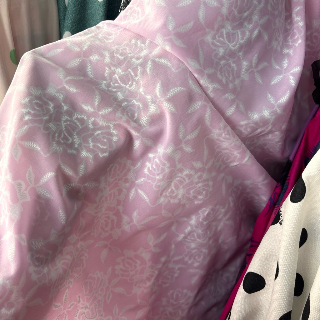 Kain Ceruty Babydoll Premium Korea - kain ceruti motif bunga - kain ceruti premium - kain bahan moti