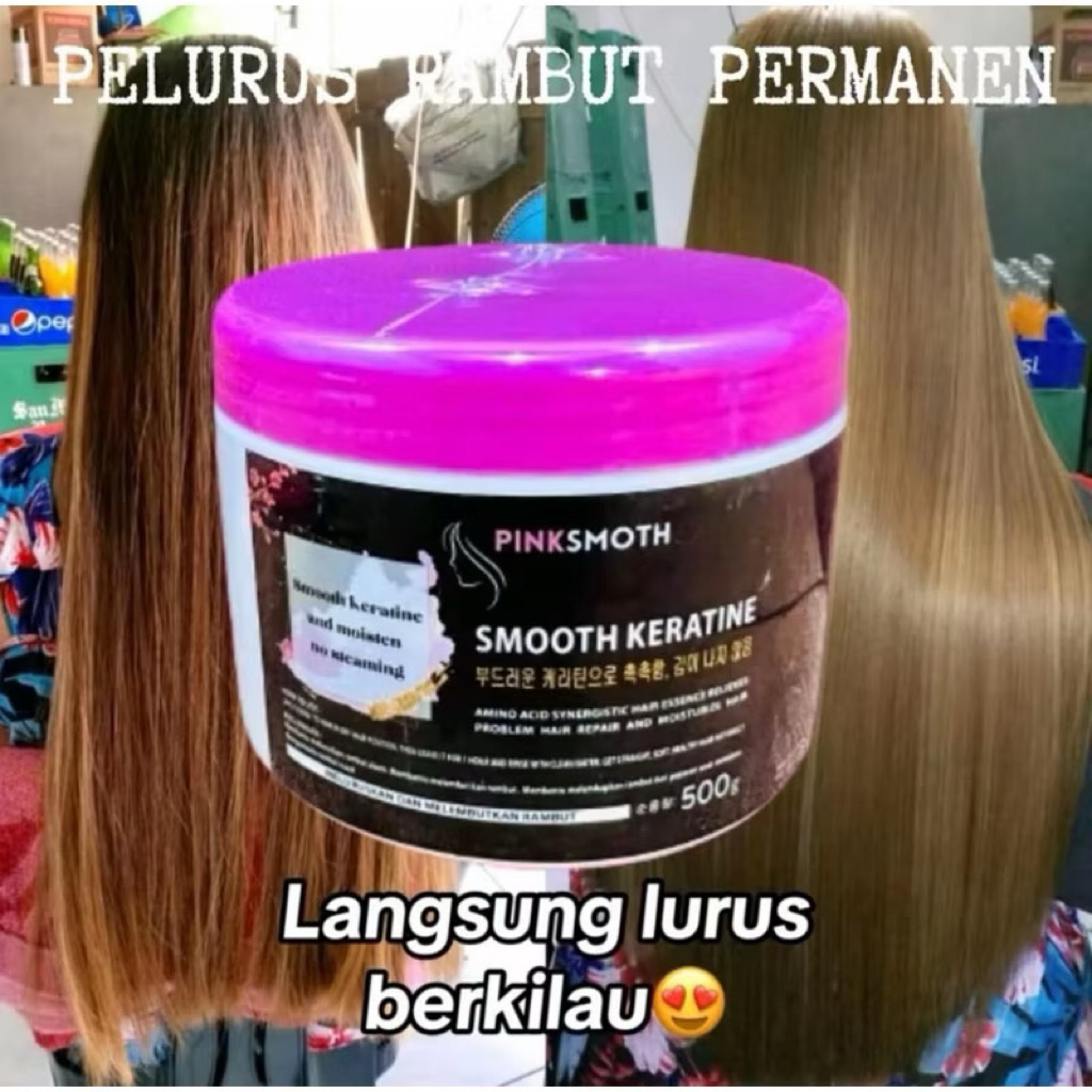 PINKSMOTH Keratine Pelurus Rambut Smoothing Rambut 500gr