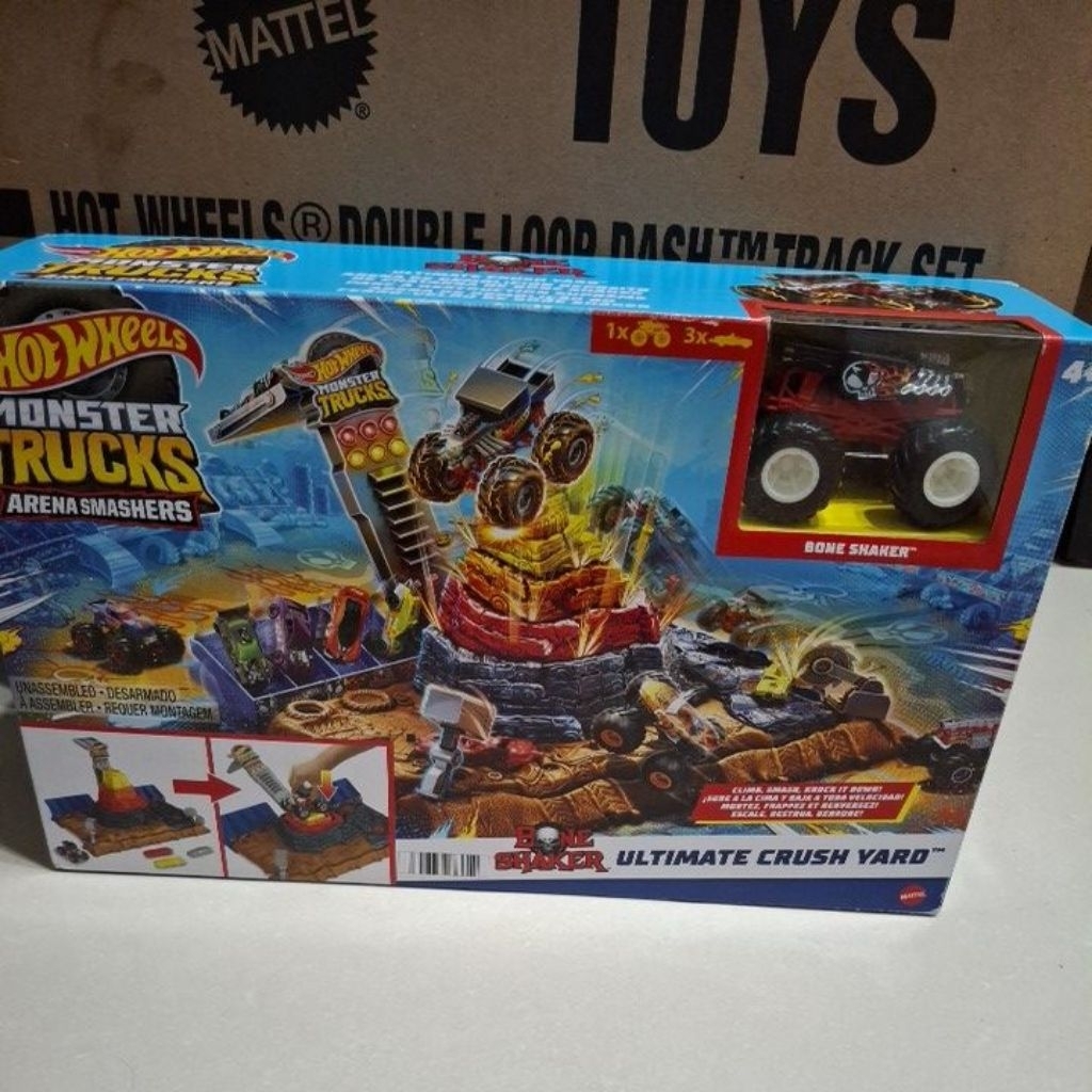 bone shaker monster trucks hotwheels arena smashers ultimate crush yard