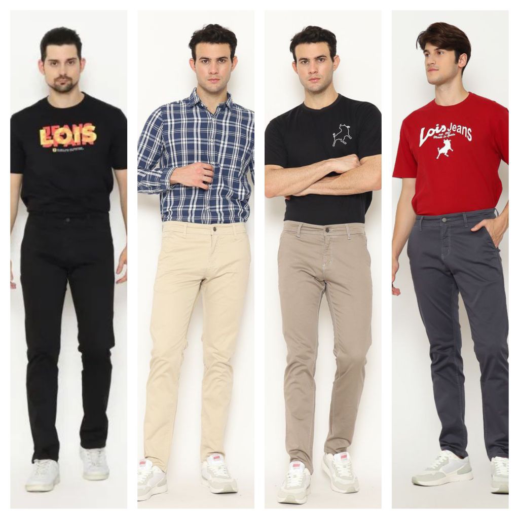 HSS 004 BK / CR / ST / DG CELANA PANJANG CHINO LOIS ORIGINAL