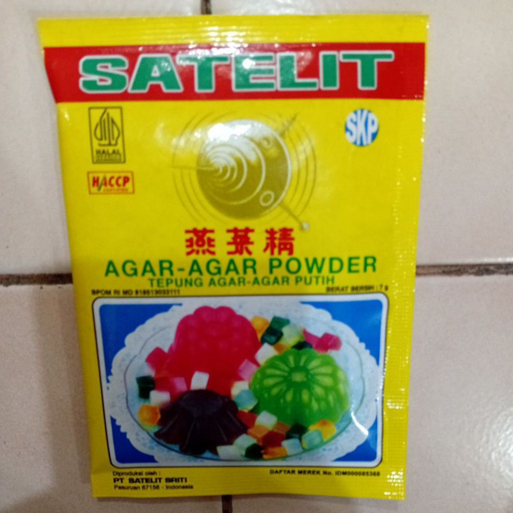 

Satelit Sriti Kemasan Sachet Tepung Agar-Agar Putih 7gr