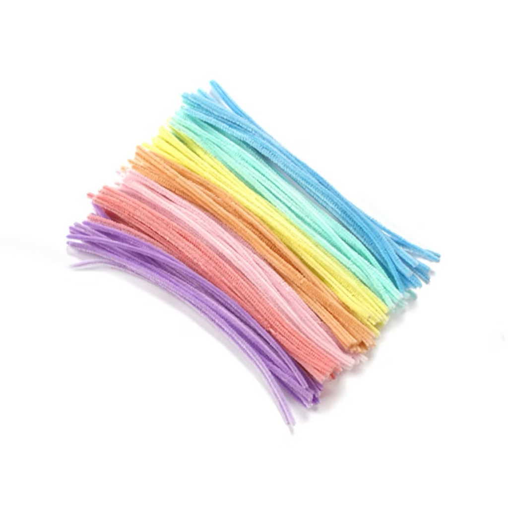 KAWAT BULU VIRALL , kawat bulu mercy pipe cleaner MIX 50pcs warna pastel