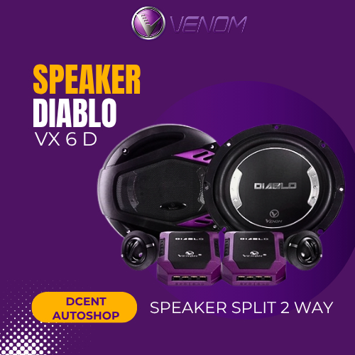 Speaker Split Venom Diablo VX6D - VX 6D 2 Way Speaker Componen Venom Diablo 6,5 Inch - Premium Quali