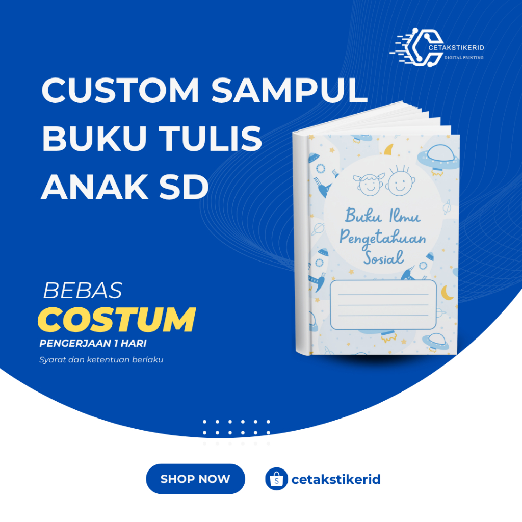 

[MINIMAL PEMBELIAN 2PCS] SAMPUL BUKU TULIS ANAK SD UKURAN A5-BEBAS COSTUM DESAIN, 1 HARI JADI