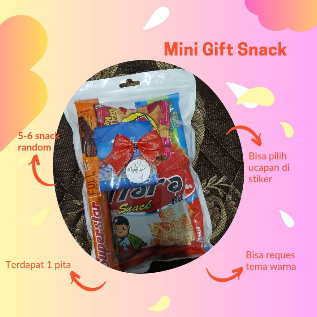 

Mini Gift Snack / Hampers Jajan untuk Hadiah Ultah Wisuda Jum'at Berkah