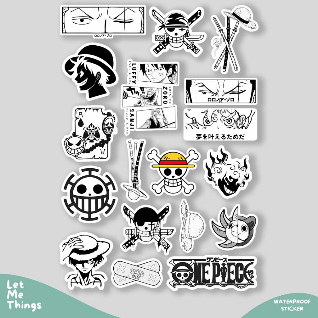

Sticker anime One Piece || Stiker One Piece untuk helm laptop case hp