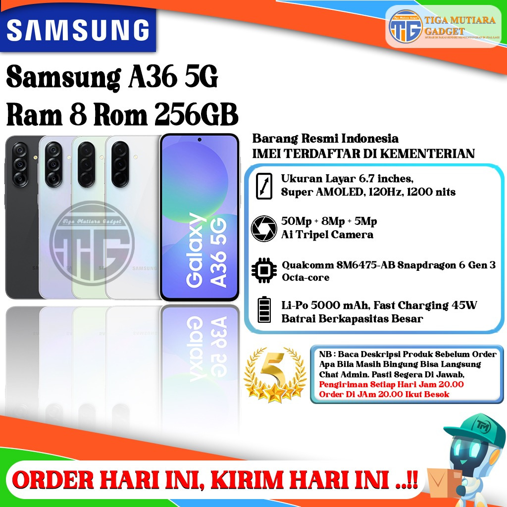Samsung A36 5G Ram 8/256GB | Ram 12/256GB