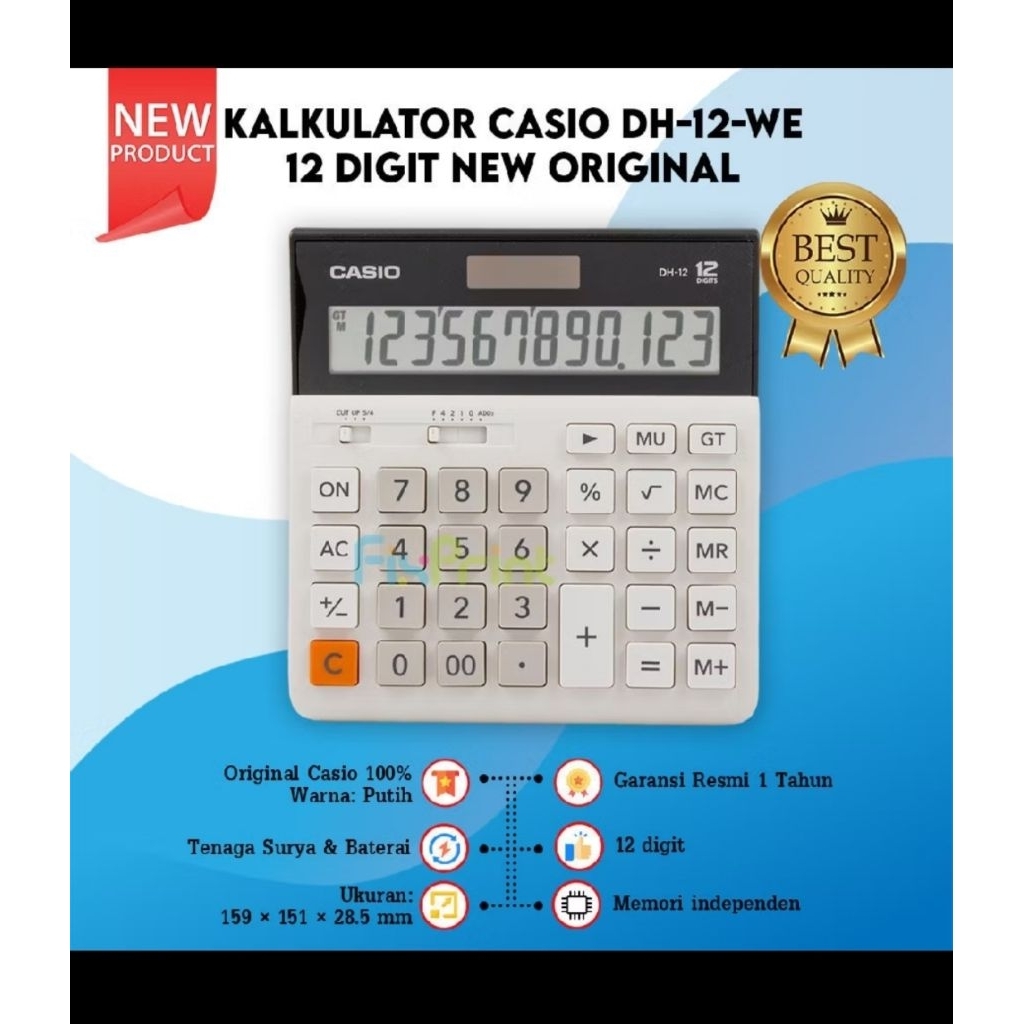 

Kalkulator 12 digits Casio DH-12WE