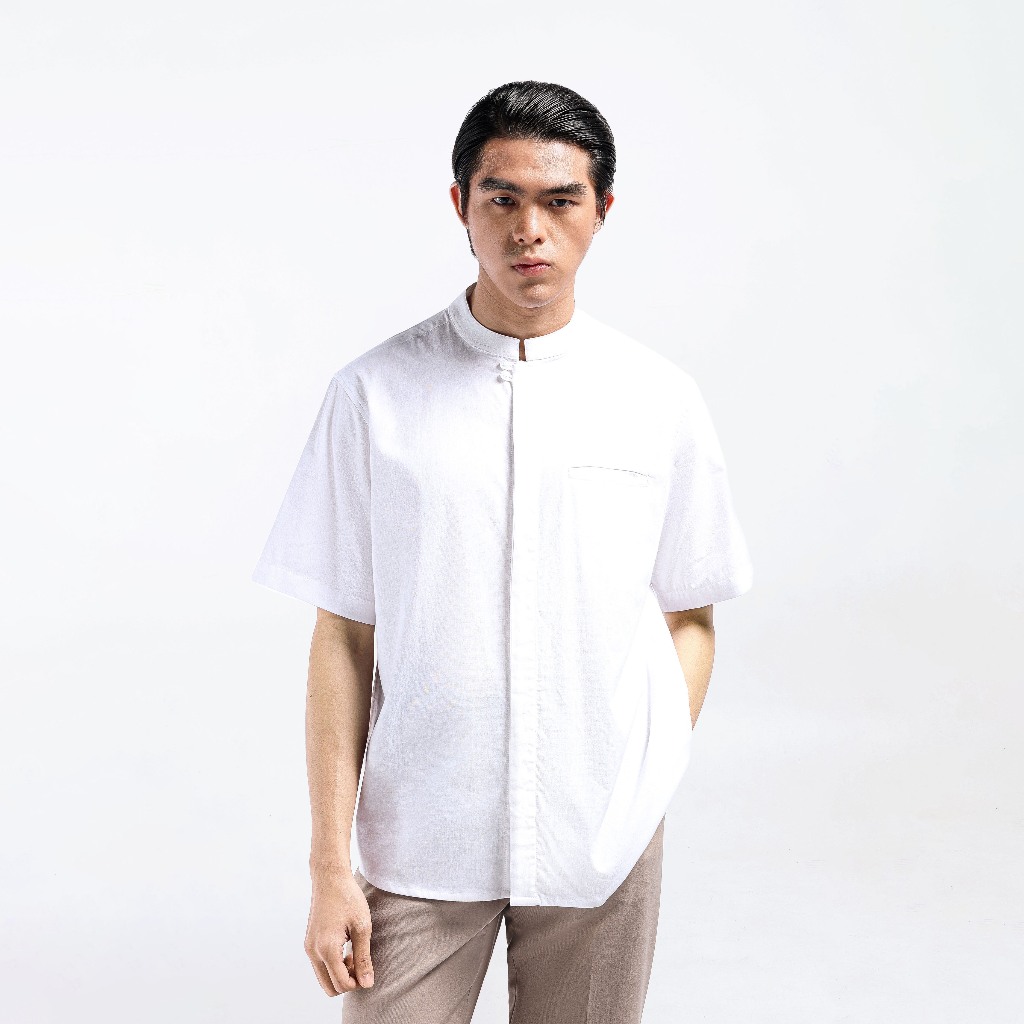 Heymale Sydar Linen Shirt Short Sleeve Baju Koko Pria Lengan Pendek