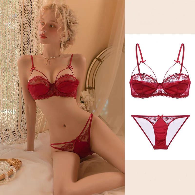 Night Show Bra Set Push Up Kawat Wanita G String Low Waist Seksi 6B027