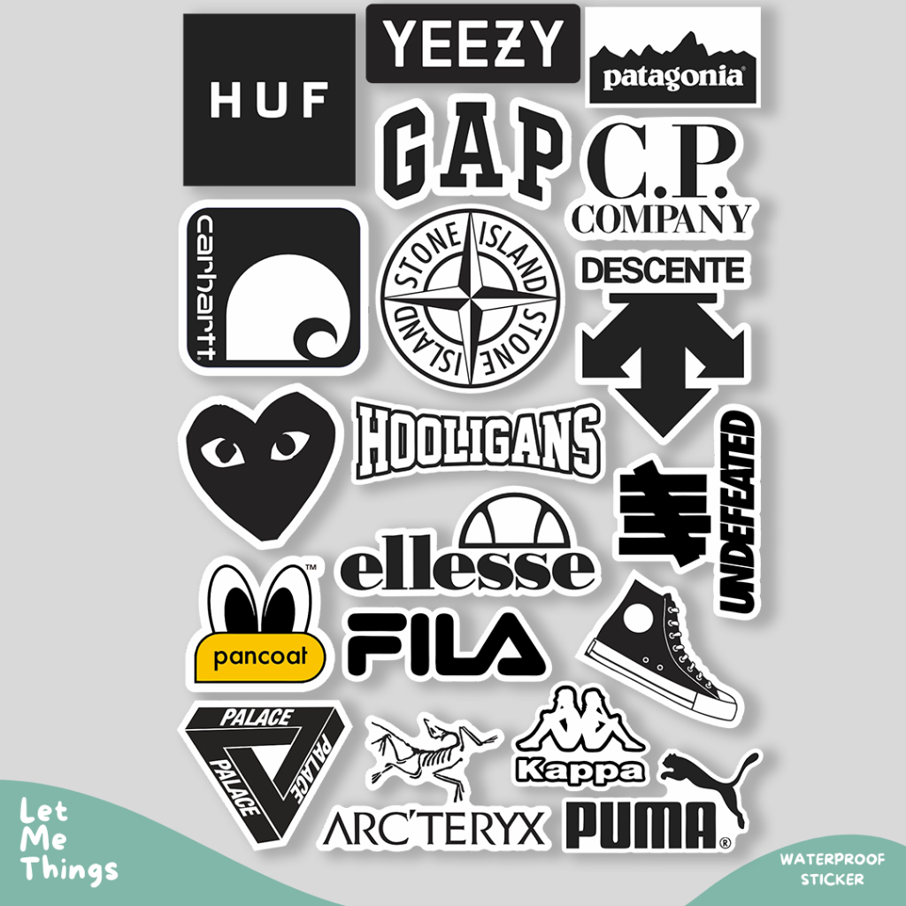 

sticker pack aesthetic helm brand casual || sticker fila adidas stone island converse