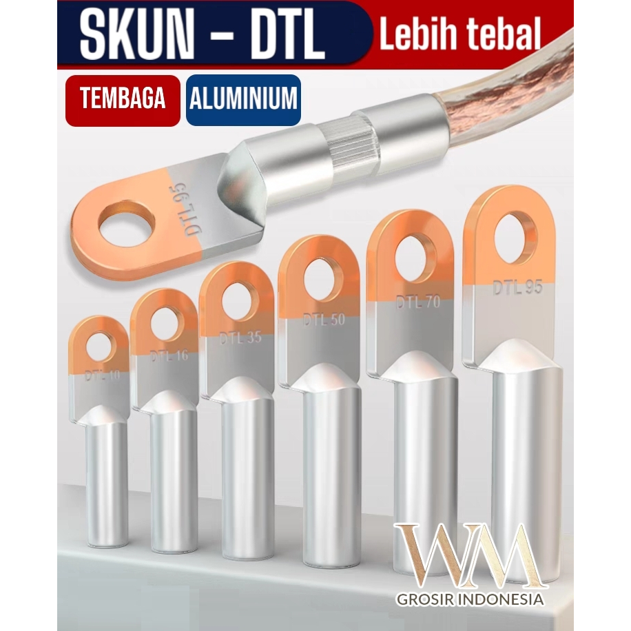 Skun Kabel DTL Aluminium Tembaga AL-CU 150MM²-300MM²