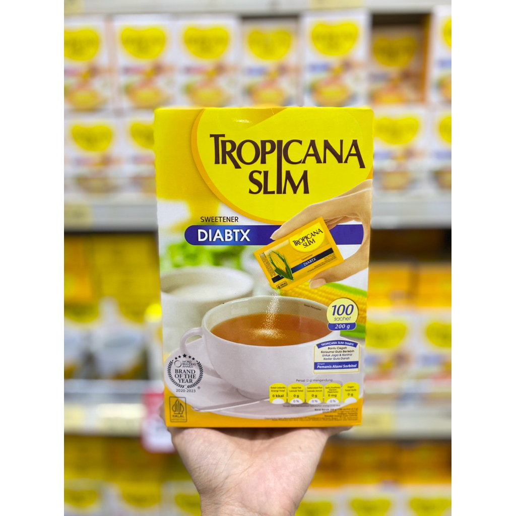 

PROMO Tropicana Slim Diabtx 100 sachet Sweteener terpercaya pengganti gula pasir cocok untuk diabetes dan diet