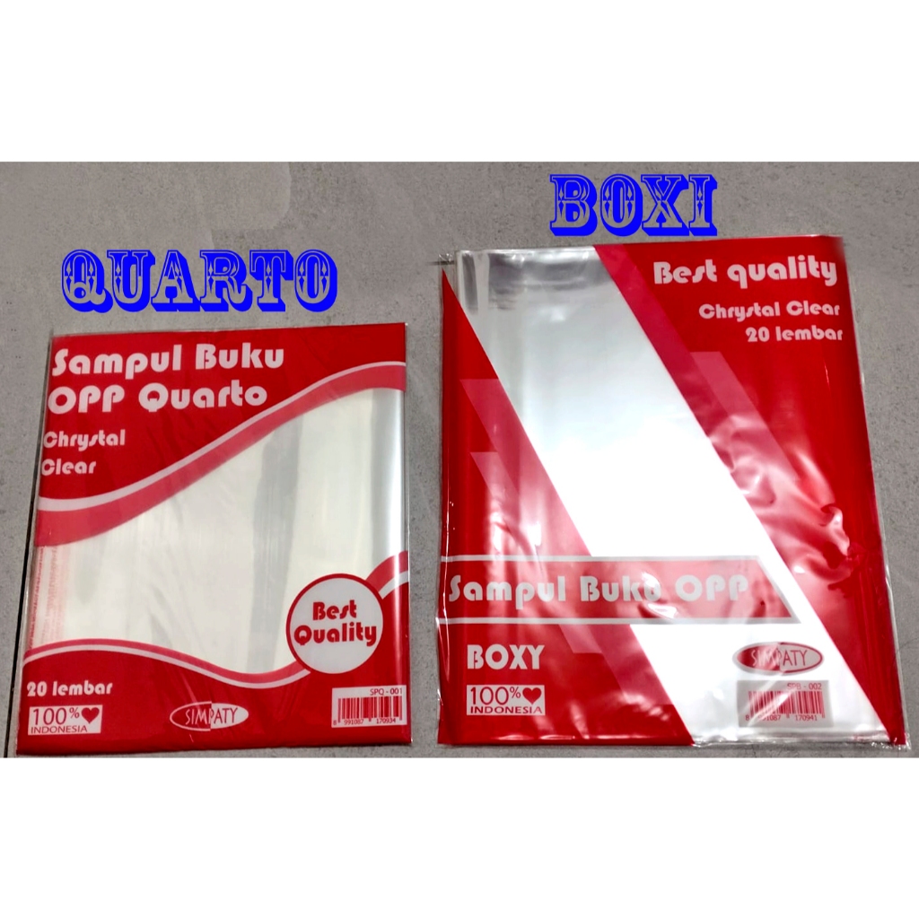 

(1bks) Sampul Buku Opp Simpaty Quarto & Boxy isi 20 Lembar