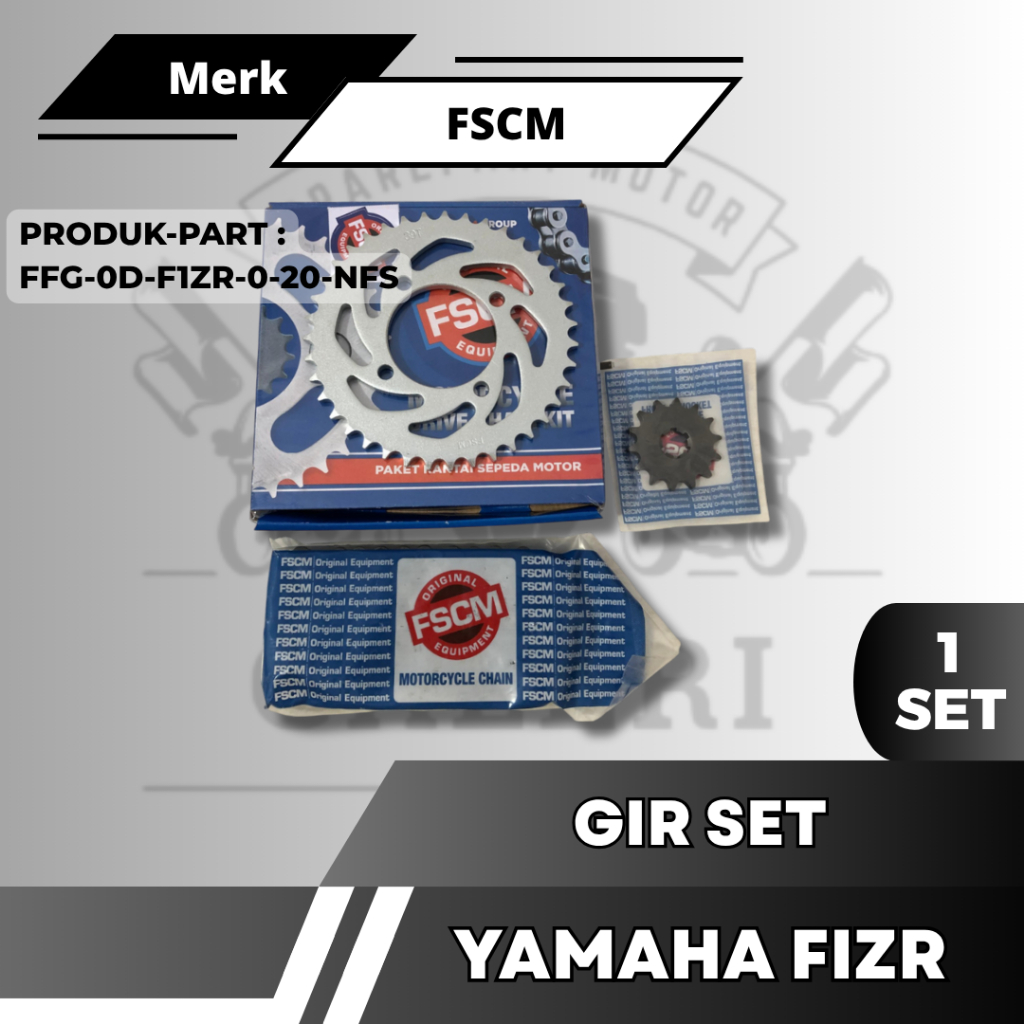 Gir Set Paket Roda Gear Wheel & Rantai Set Yamaha FIZR FSCM