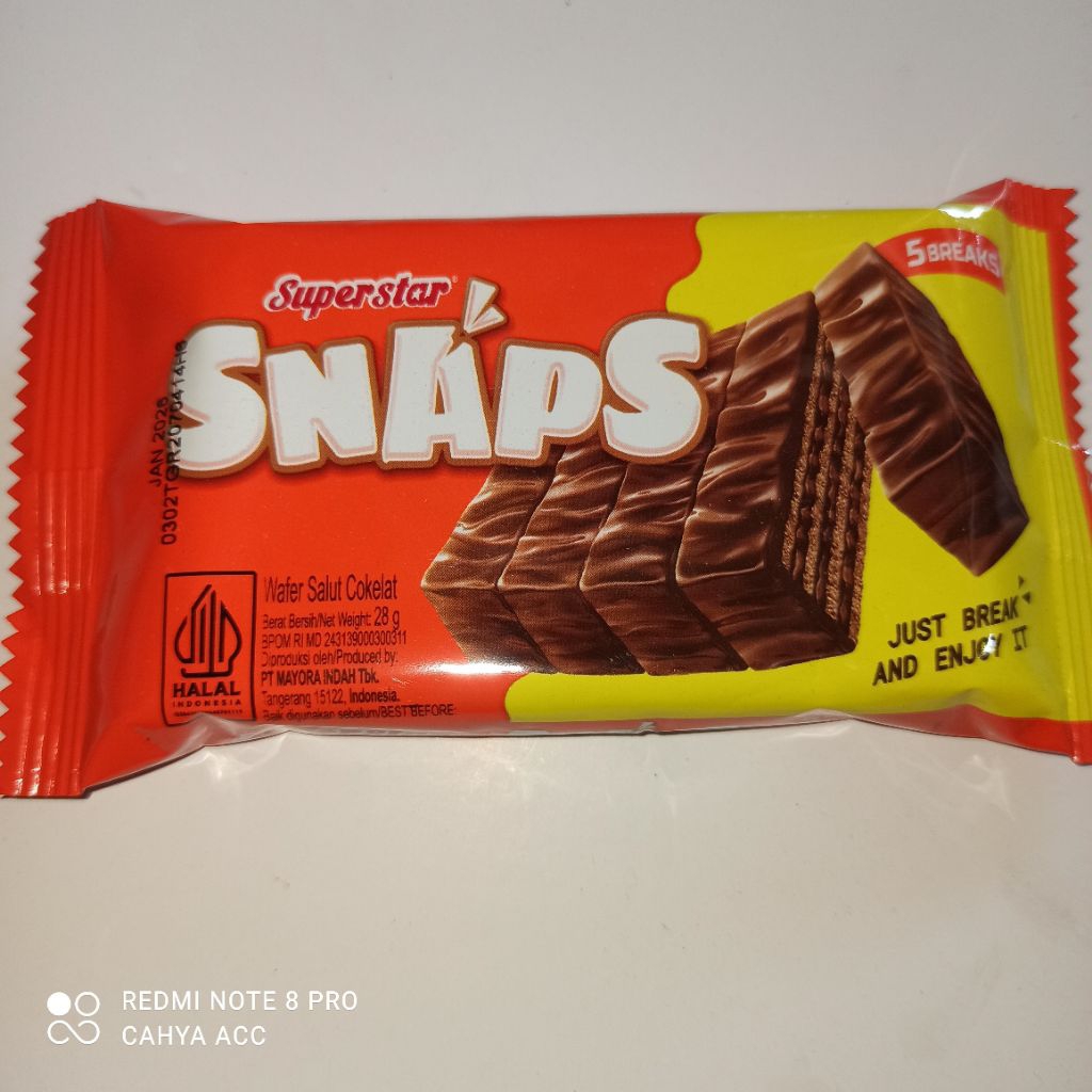 

Wafer SNAPS wafer salut coklat