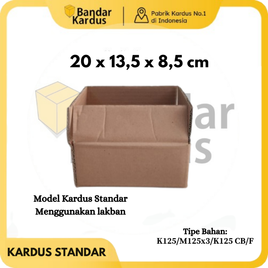 

Kardus Standar | Box Packing Multifungsi Uk 20x13,5x8,5 cm | Dus Coklat Polos