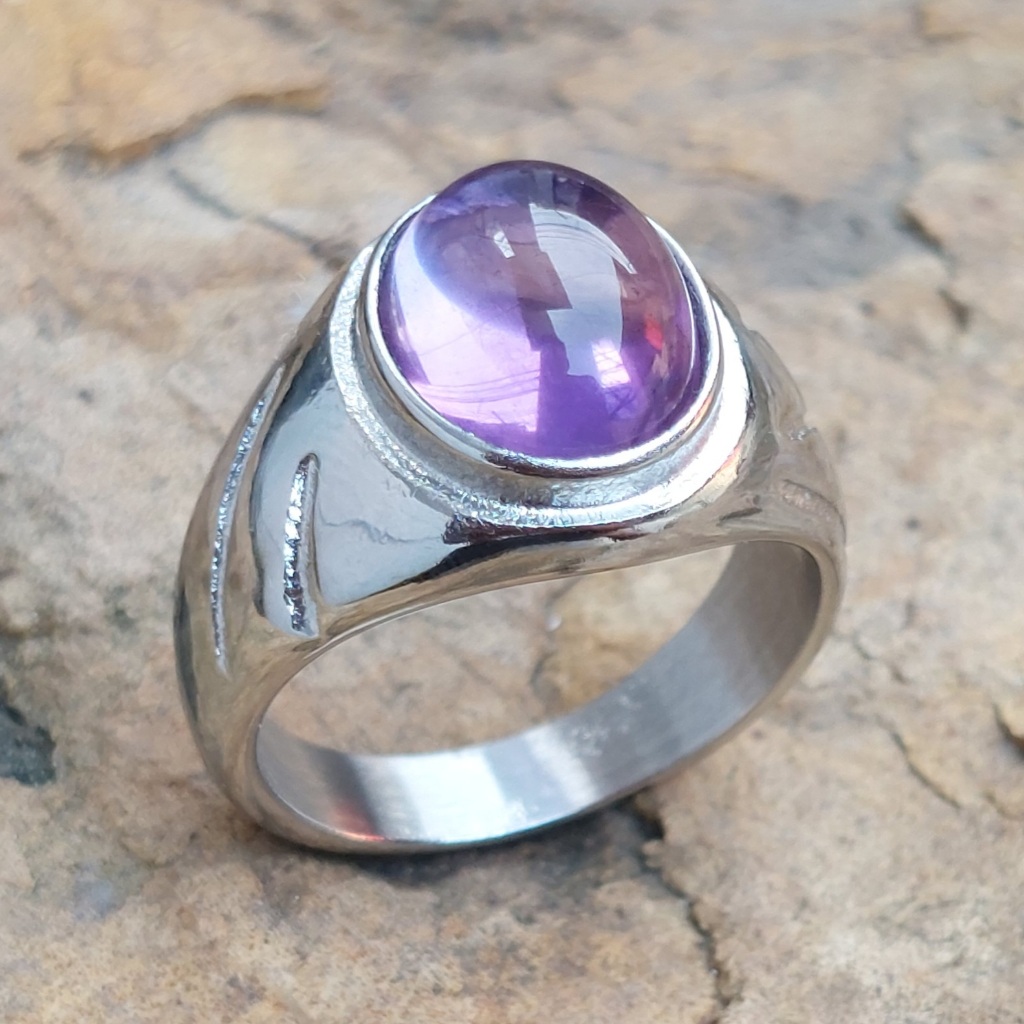 Batu Kecubung Amethyst Quartz Natural Good Quality Crystal Clean Good Luster Gems Garansi Asli