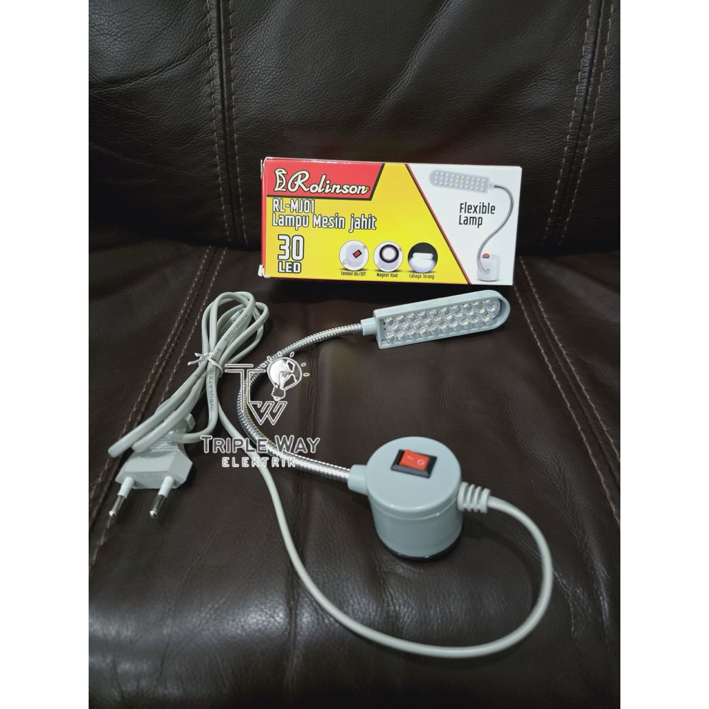 Lampu mesin jahit spiral 30 led magnet + on off rolinson RL-MJ01