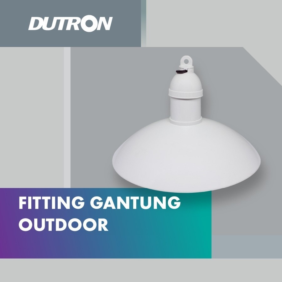 Fitting  Lampu Gantung Outdoor Kecil Dutron kap lampu