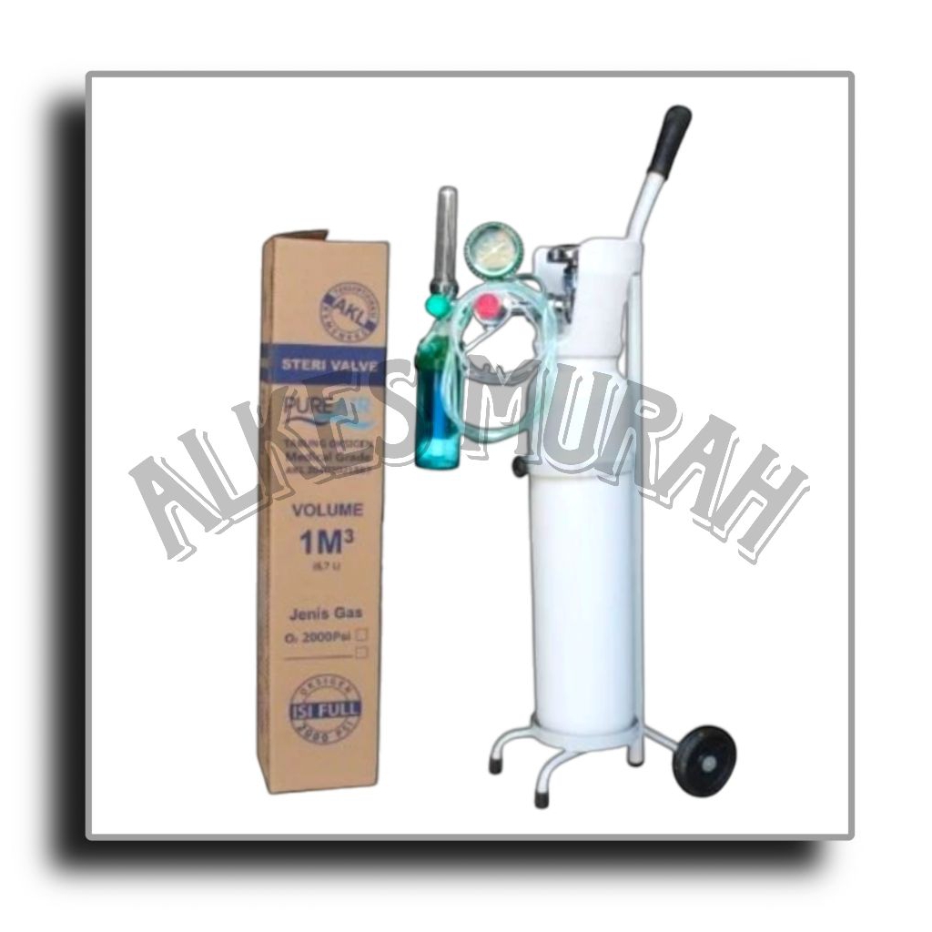 Tabung lengkap siap pakai /Tabung Oksigen Set/Tabung oksigen 1m3 set + isi O²