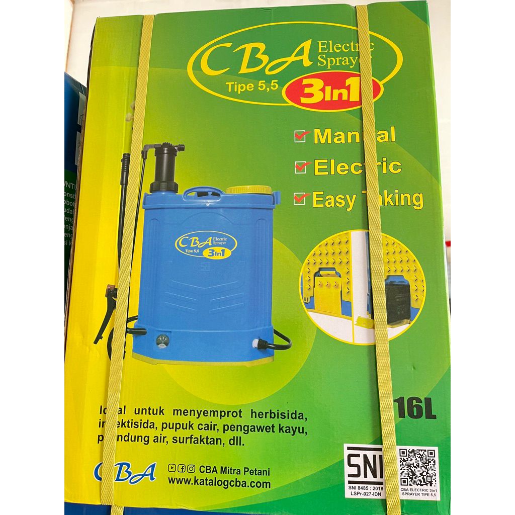 SPRAYER CBA 3in1 TIPE 5.5 16 LTR/ ELEKTRIK & BISA POMPA MANUAL