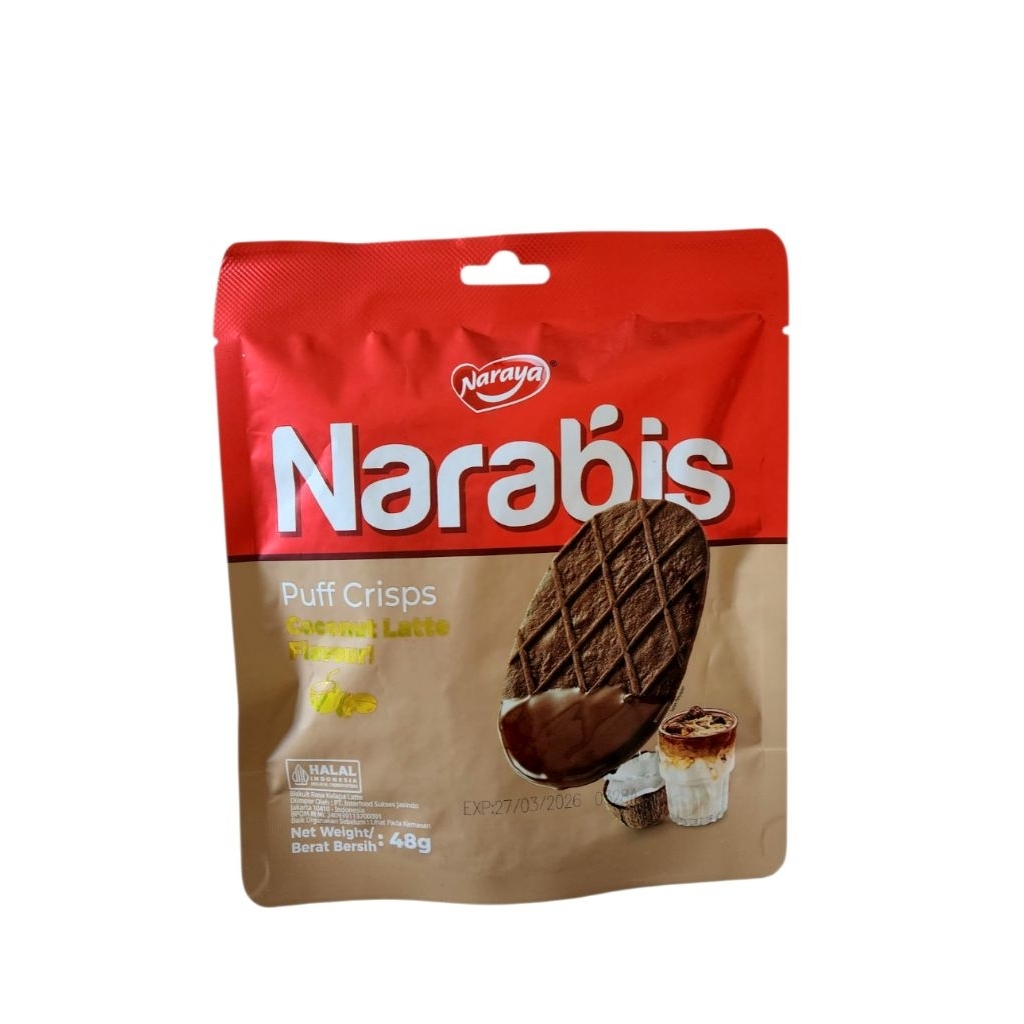 

Naraya Narabis Puff Crisps Coconut Latte Biskuit 48g