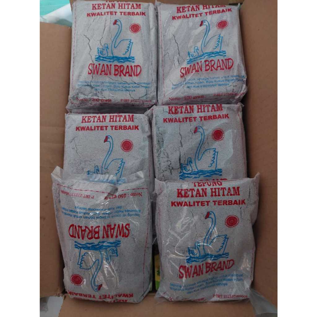 

Tepung Ketan Hitam Kualitet Terbaik Swan Brand Kemasan 250 gram