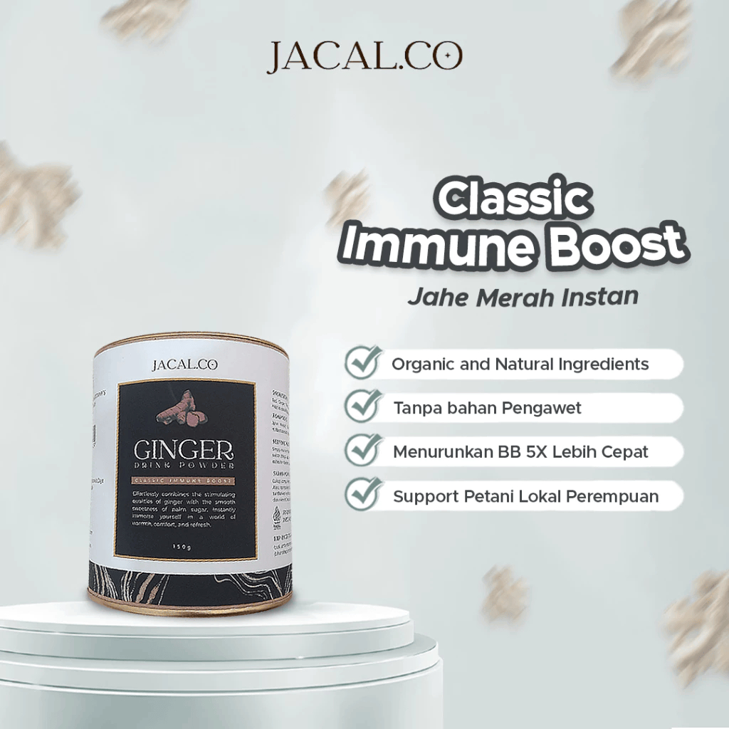 

JACAL.CO - Classic Immune Boost, Jahe Merah Bubuk Asli 100%, Minuman Sehat Alami Kesehatan Tubuh