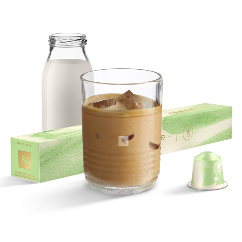 

Nespresso Pistachio Vanilla Flavour Over Ice Limited Edition Coffee Capsule / Kapsul Kopi - 10 Capsules