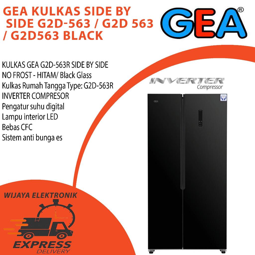 GEA KULKAS SIDE BY SIDE G2D-563 / G2D 563 / G2D563 BLACK