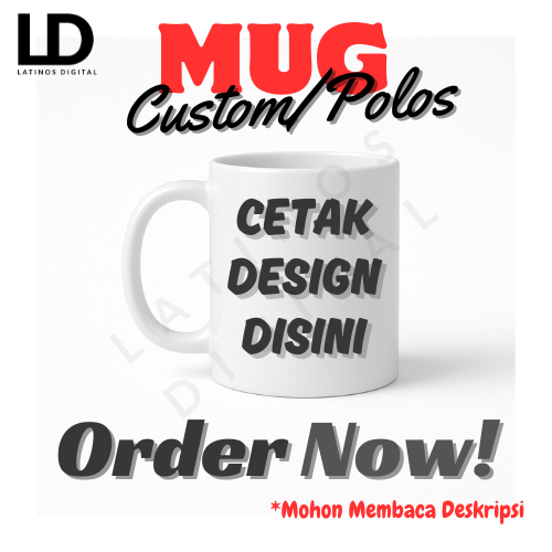 Gelas Mug Sublim Putih Custom / Polos Kosongan - Coating Sublim Siap Cetak Hadiah Souvenir
