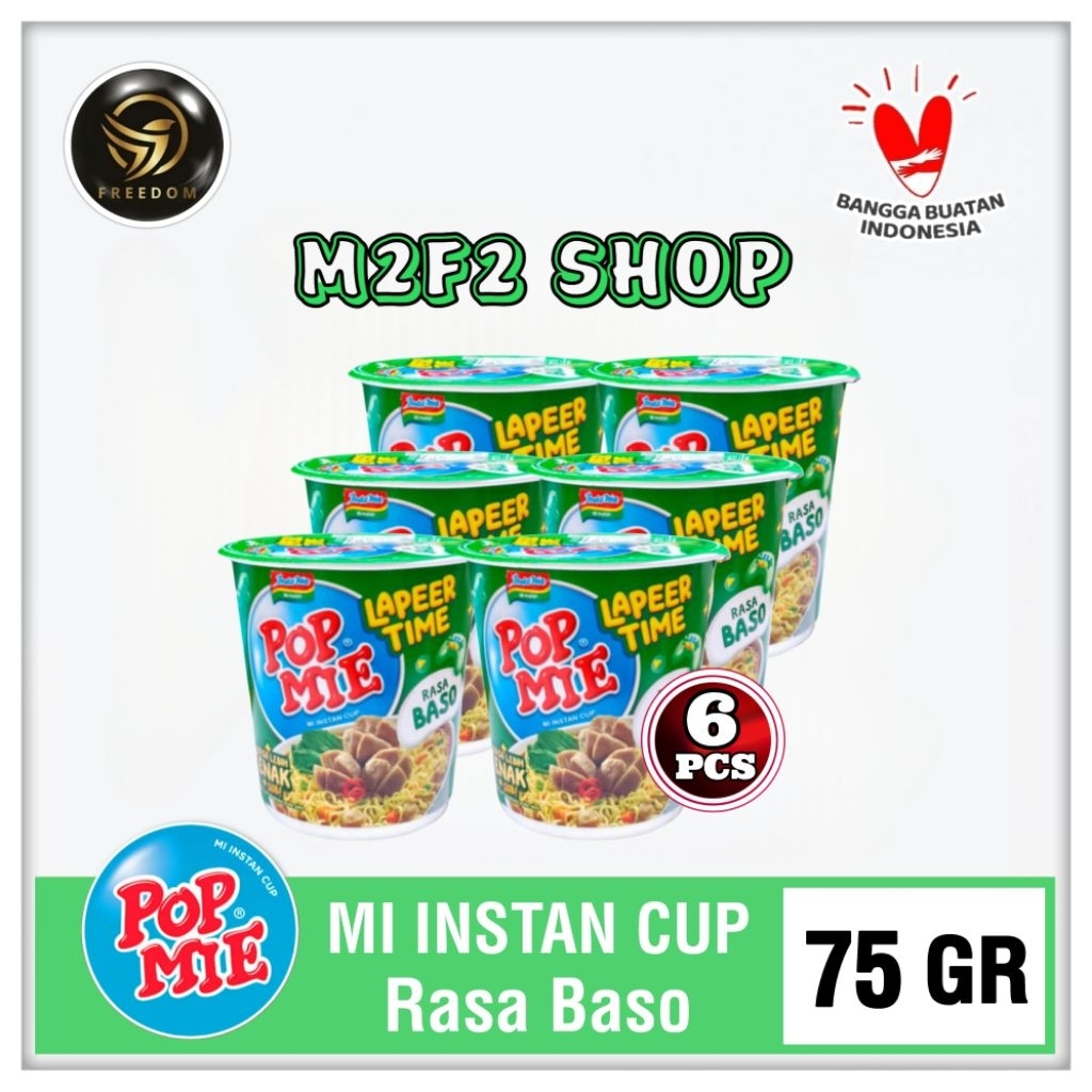 

POP MIE | Mi Instan Cup Kuah Rasa Baso - 75 gr (Kemasan 6 Pcs)