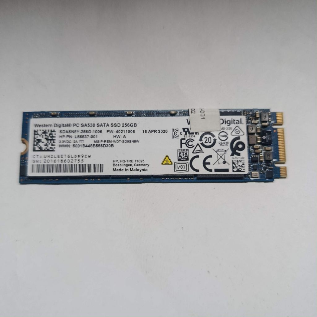 SSD Western Digital SA530 NGFF M.2 SATA 2280 256GB Second