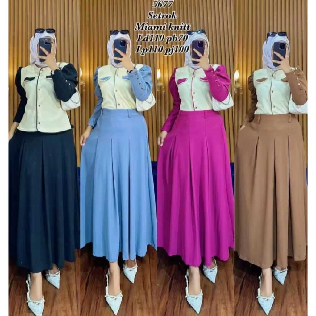 COD SET ROK TERBARU SET ROK BAJU MUSLIM KEKINIAN