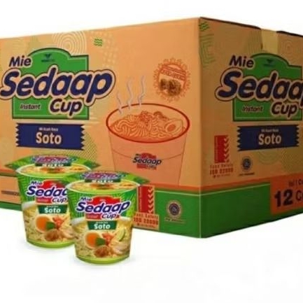 

Sedaap Sedap Cup Mie Rasa Soto Instant Noodle Cup Soto 1 Dus