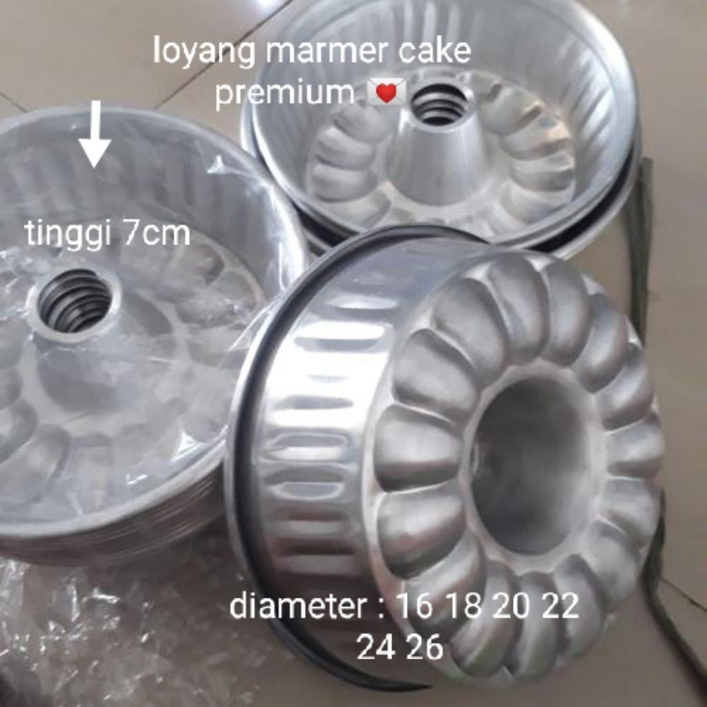 loyang marmer cake alumunium UK 16|18|20|22|24|26