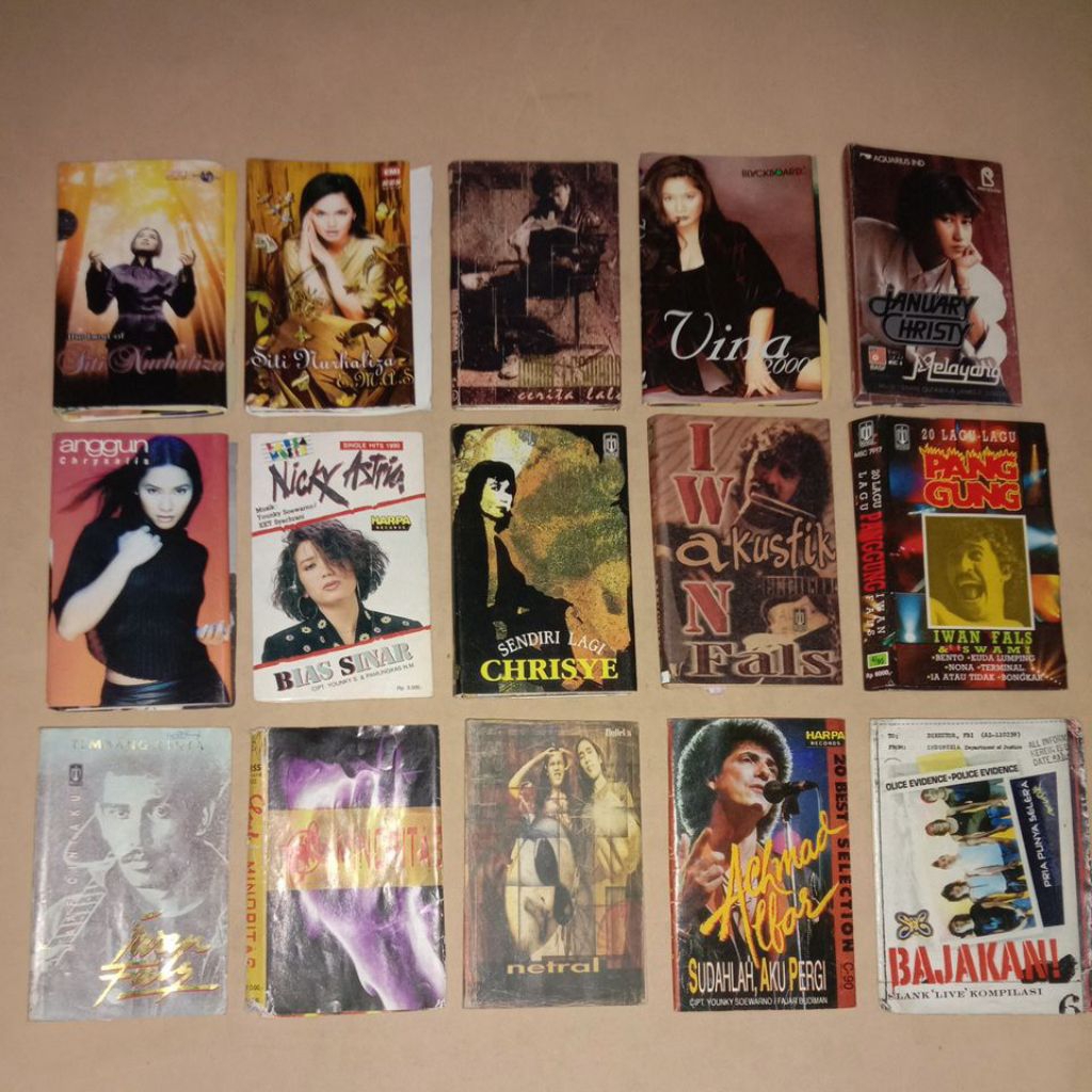 SAMPUL KASET/COVER KASET PITA ORIGINAL INDONESIA (HANYA SAMPUL/COVER TANPA ISI KASET DAN MIKA KASET)