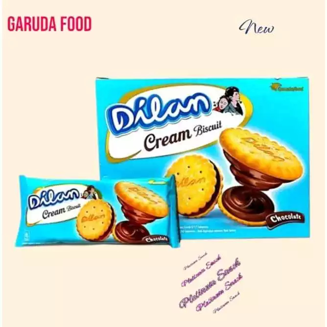 

Dilan CREAM Biscuit Chocolate Isi 24 Bungkus GarudaFood Biskuit