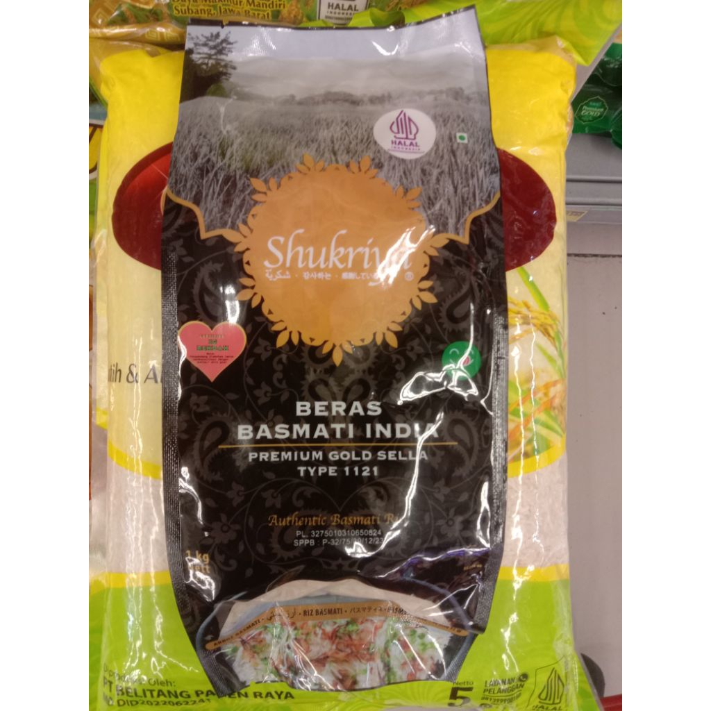 

Beras Basmati Shukriya Premium Gold Sella 1kg