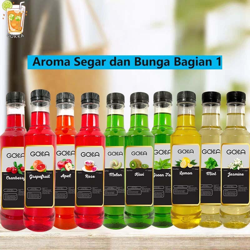 

GOKKA Syrup Aneka Rasa 3 Flavoured Sirup / Sirup Segala Rasa 350ml International Halal