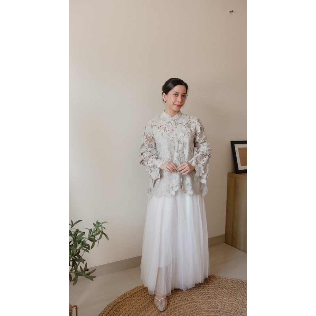 SarahDewanto Kebaya Prada 3D Hijau