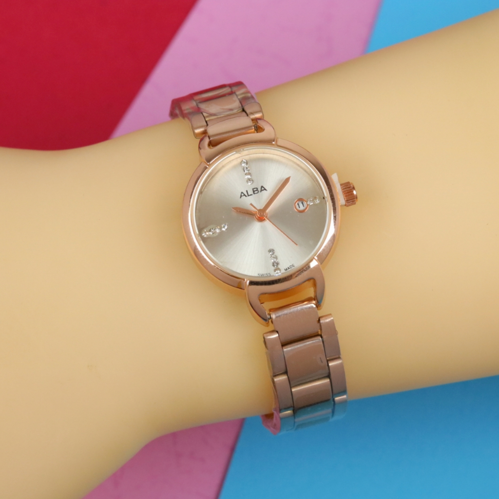 Alba Jam Tangan Wanita Tali Rantai 2.6CM Tangan Kecil Jam Tangan Fashion Cewek Model Cantik BISA COD